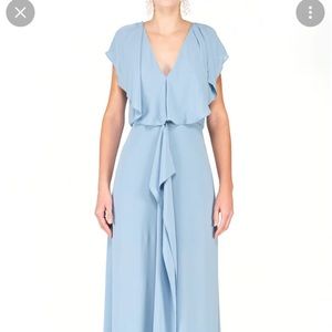 BCBG ruffle accent gown in BLACK